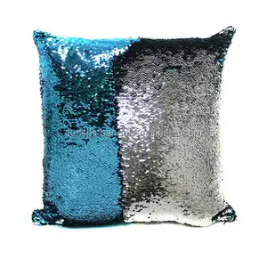 Oreiller de Paillettes de sirène Magique Changement De Couleur Réversible Paillettes Housse De Coussin Décor À La Maison Housse De Coussin Décoratif Taie D'oreiller