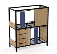 Металлическая мебель для школы, двухъярусные кровати со столом, гостиничные кровати, двухъярусный шкаф