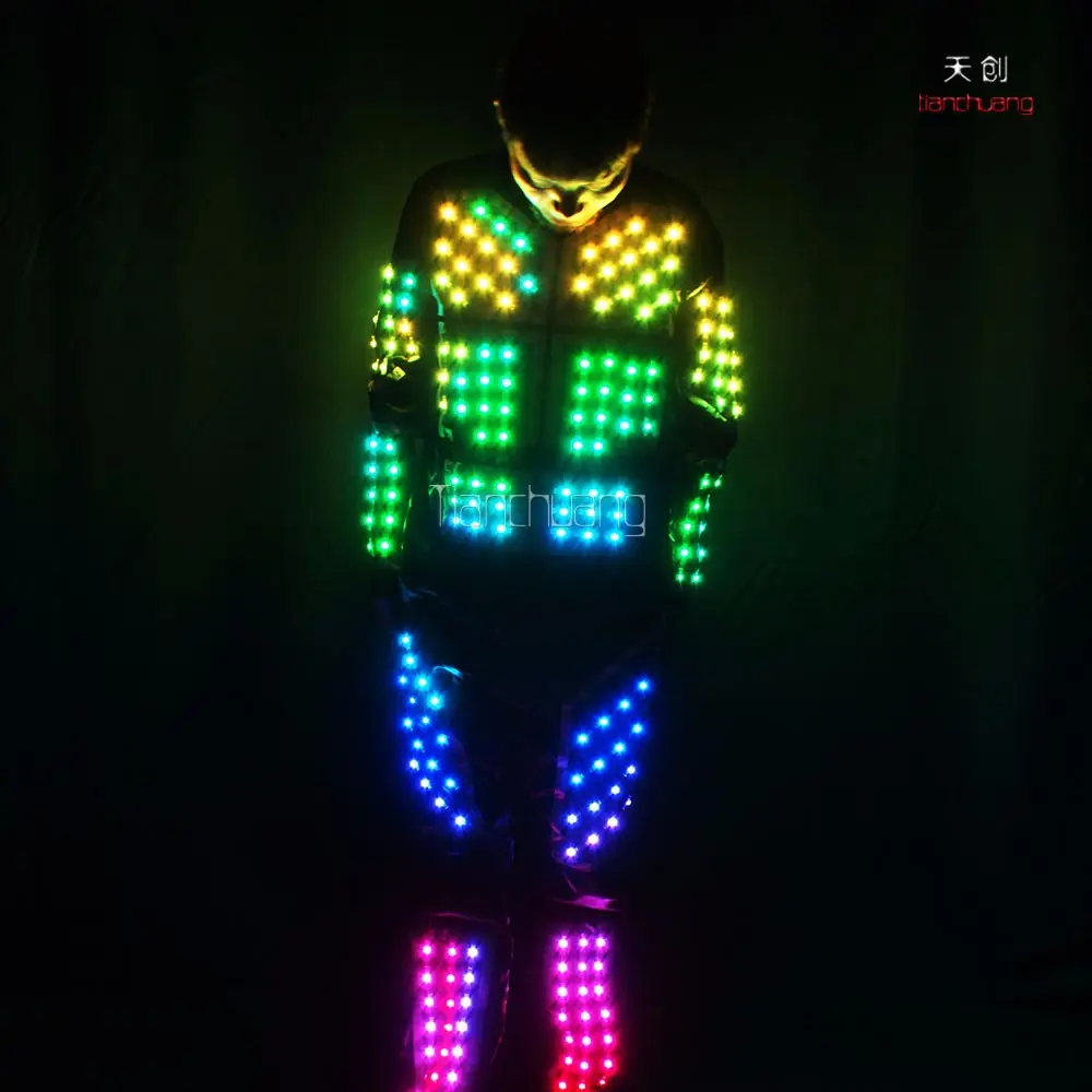 Led clothing robot costumes for adults
