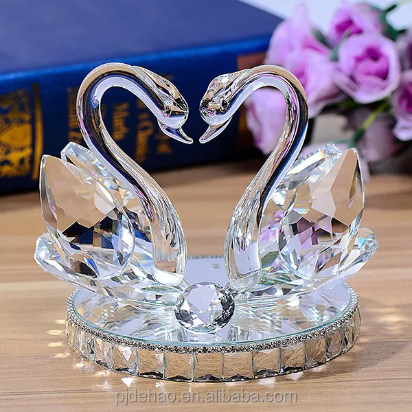 Novedad, regalos, cristal K9 Artificial, Cisne, recuerdo de boda