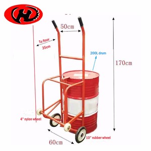 <strong>Four</strong> <strong>Wheels</strong> Oil Drum Cradle Fuel tank Cart Drum <strong>Trolley</strong> - Product Image 2
