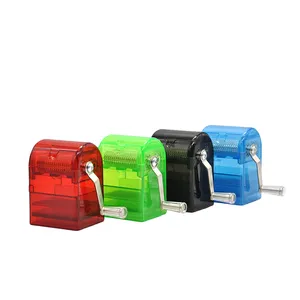 Custom Logo Smoking Shredder Hand Crank Crusher Herb Cutter Grinder Hand Muller Shredder With Storage Case