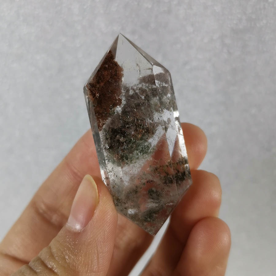 High quality Natural Green Phantom Quartz Double Terminated Asylum Quartz Garden Crystal Healing