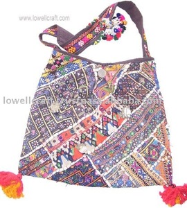 Sac de broderie Banjara de style bohème fait à la main fermeture à glissière en polyester écologique toutes saisons ethnique ethnique Banjara Embr - Product Image 2