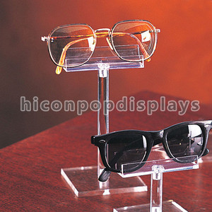 Mesa de Acrílico Transparente portátil Solo Par de gafas Ópticas Gafas <span class=keywords><strong>Rayban</strong></span> Bandeja de la Exhibición - Product Image 1