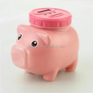 Cartoon geld spaarpot voor kinderen, kinderen elektronische spaarpot, oem plastic piggy besparing bank voor kinderen