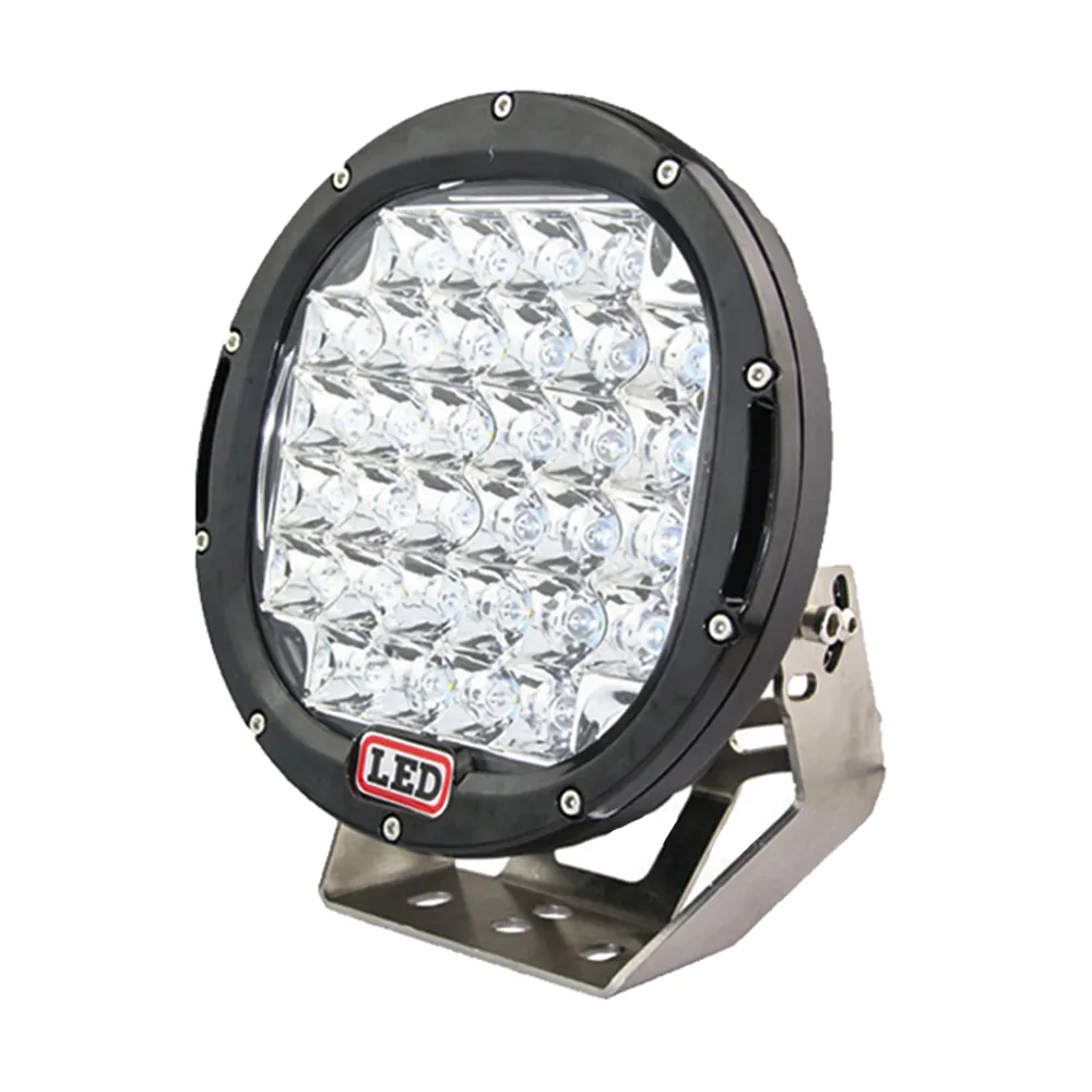 Factory High Power 9Inch 96W 185W Round Offroad LED Work Light for Forklift Tractor Truck Auto Off road Spot driving Lamp