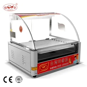 Stainless Steel Commercial 10 Rollers Automatic Hot Dog Grilling Machine