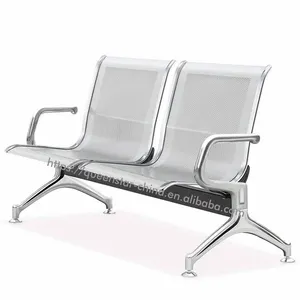 QS-WTC03 3 सीटों इंतज़ार कुर्सी हवाई अड्डे प्रतीक्षा कुर्सी सार्वजनिक धातु इंतज़ार कर कुर्सियों