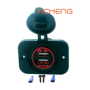 Marine Usb Charger Mobile Phone 3.1A Port Socket Marine Dual USB Charger With Mounting Panel