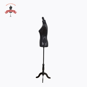 Manichino Torso per Sartoria di Alta Qualità <span class=keywords><strong>con</strong></span> <span class=keywords><strong>Paillettes</strong></span> Nere - Product Image 4