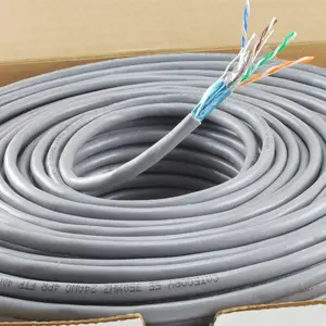 1000ft Cat5 Кабель Stp CCA провод твердый Ethernet серый опт Cat5e внутренний FTP кабель