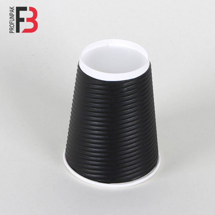 New design disposable offset printing vertical stripes coffee tea cups