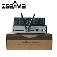 2019 Meilleur Nouveau ZGEMMA H9 COMBO Linux OS Dual Core Décodeur DVB-S2X + T2/C Double Tuners 2 * ci Plus + 2 * WiFi