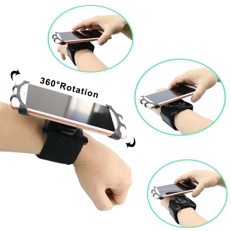 OBSHI 360 Rotation armband Wristband cell phone mount holder Sports foream degree for running GYM sports for iphones