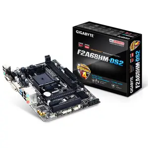 GIGABYTE AMD GA-F2A68HM-DS2 64GB DDR3 FM2 + المقبس مايكرو ATX سطح المكتب اللوحة الأم