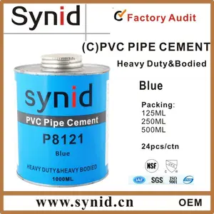 SYNID blue glue for pvc and pipe resin support oem customized volatile solvent adhesives c2h3ci