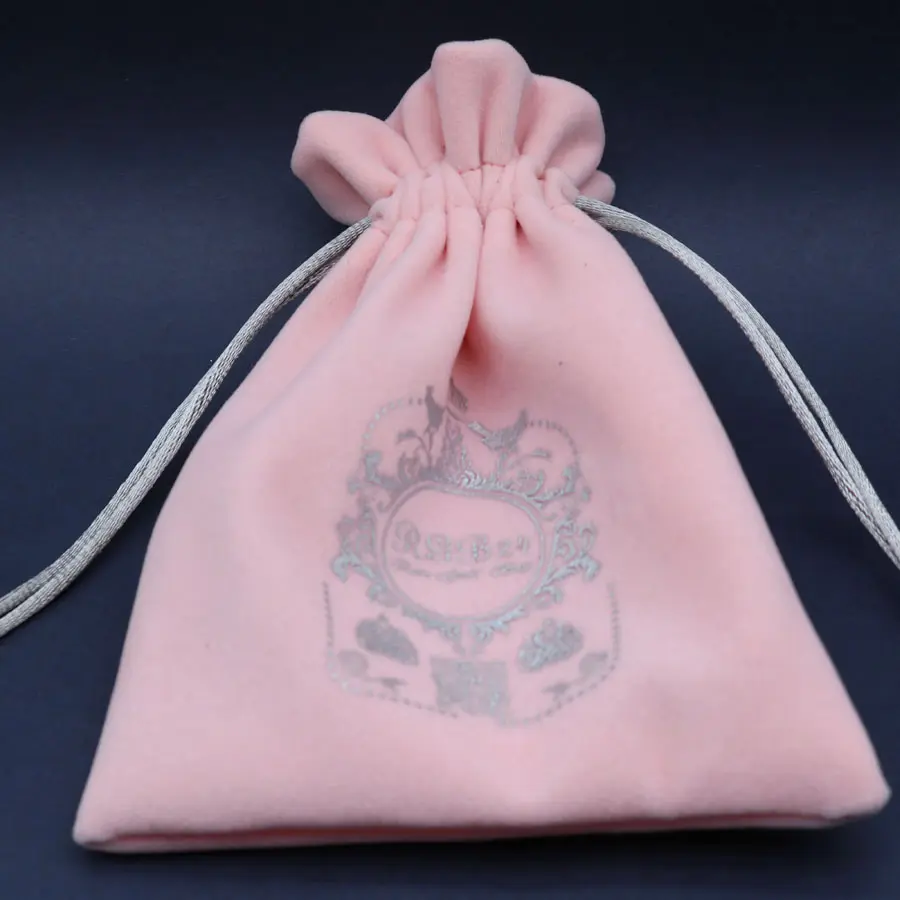 핸드백에 대한 맞춤형 로고가있는 도매 벨벳 먼지 가방