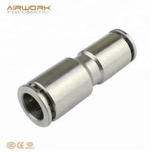 PG pneumatic reducer 304 stainless steel ss pipe fitting storage pu push pull connector