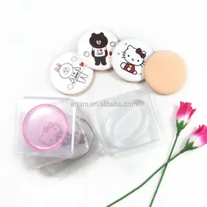 Cosmetische spons gezicht reiniging cosmetische bladerdeeg silicone make borstel hello kitty