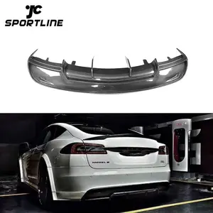 Diffuser Belakang Serat Karbon untuk Tesla Model S Sedan 4-Door 2012-2106