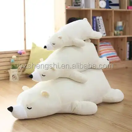 2018 cute polar bear soft toy pillow, Polar Bear plush toys simulation, large cloth doll pillow birthday gift