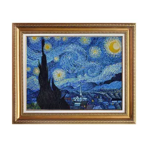 Lukisan Minyak Reproduksi Antik Van Gogh Seni Kanvas Seniman Terkenal Malam Berbintang