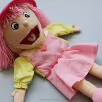 Custom Cute Soft Hand Baby Toy Stuffed Plush Girl Doll Hand Puppet