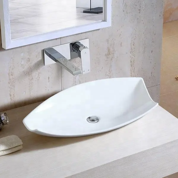 big size ceramic washing basin sanitary ware table mounted irregular western bathroom sinks