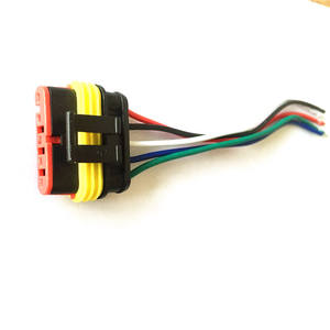 ขั้วต่อสายไฟรถยนต์282087-1 1,ขั้วต่อสายไฟฟ้าหัวต่อแบบขั้วต่อไฟฟ้าสำหรับรถยนต์ประเภท1 <span class=keywords><strong>2</strong></span> <span class=keywords><strong>3</strong></span> 4 5 6 Pin AMP Super Seal - Product Image 4