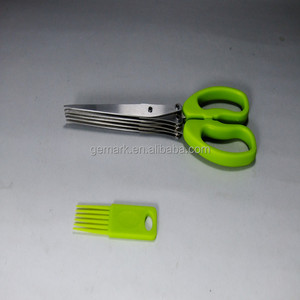 Ciseaux de cuisine polyvalents en acier inoxydable à 5 lames S/S avec poignée en plastique pour une utilisation dans la cuisine à domicile - Product Image 5