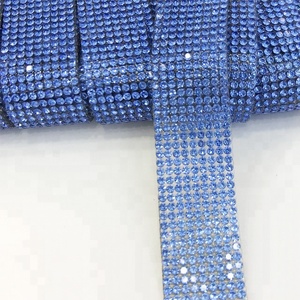 L147 2cm colorato Hotfix strass Trim Crystal Iron on o Hotfix, colla da usare. Forma della catena di strass con motivo Flatback - Product Image 5