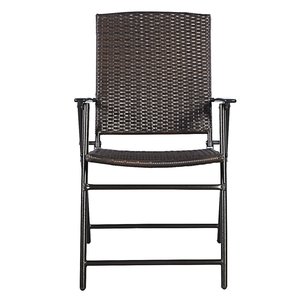 <strong>Folding</strong> <strong>Patio</strong> Foldable Camping Outdoor Lawn Portable Wicker Armrest Footrest Rattan Wedding <strong>Chair</strong> - Product Image 6