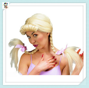 Oktoberfest-disfraz de fiesta de carnaval, pelucas sintéticas trenzadas, HPC-1356 - Product Image 3