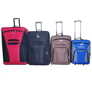 newest EVA suitcase polyester luggage bags fabric trolley case 4pcs set