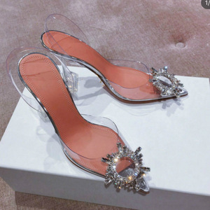 CSS484 Fashion New Design PVC Rhinestones Clear High Top Outdoor Slides <strong>Jelly</strong> <strong>Sandals</strong> for <strong>Women</strong> Summer Spring - Product Image 5