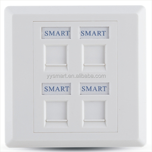 1 2 3 <span class=keywords><strong>4</strong></span> Port 86*86mm <span class=keywords><strong>Rj45</strong></span> Façade Prise Murale Sans Boîte Arrière - Product Image 1