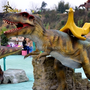 Voiture électrique dinosaure <span class=keywords><strong>T</strong></span>-<span class=keywords><strong>rex</strong></span> manèges <span class=keywords><strong>t</strong></span>élécommande monnayeur dans le parc d'attractions DINOSKY - Product Image 6