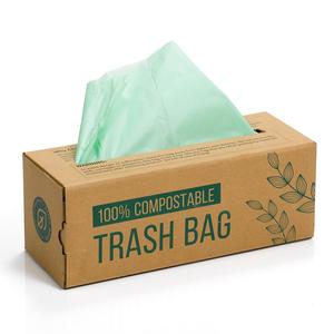 China EN13432 Certification Factory 100% Compostable Bin Liners Biodegradable Trash Bag