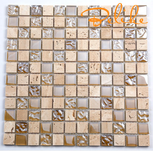 Mosaico in Vetro <span class=keywords><strong>Perlato</strong></span> Effetto <span class=keywords><strong>Marmo</strong></span> per Rivestimento Pareti, Elegante e Decorativo per Facciate e Interni - Product Image 3