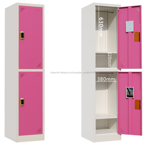 Barato solo dos puertas 2 Tier acero almacenamiento <span class=keywords><strong>ropa</strong></span> <span class=keywords><strong>de</strong></span> metal armario - Product Image 2