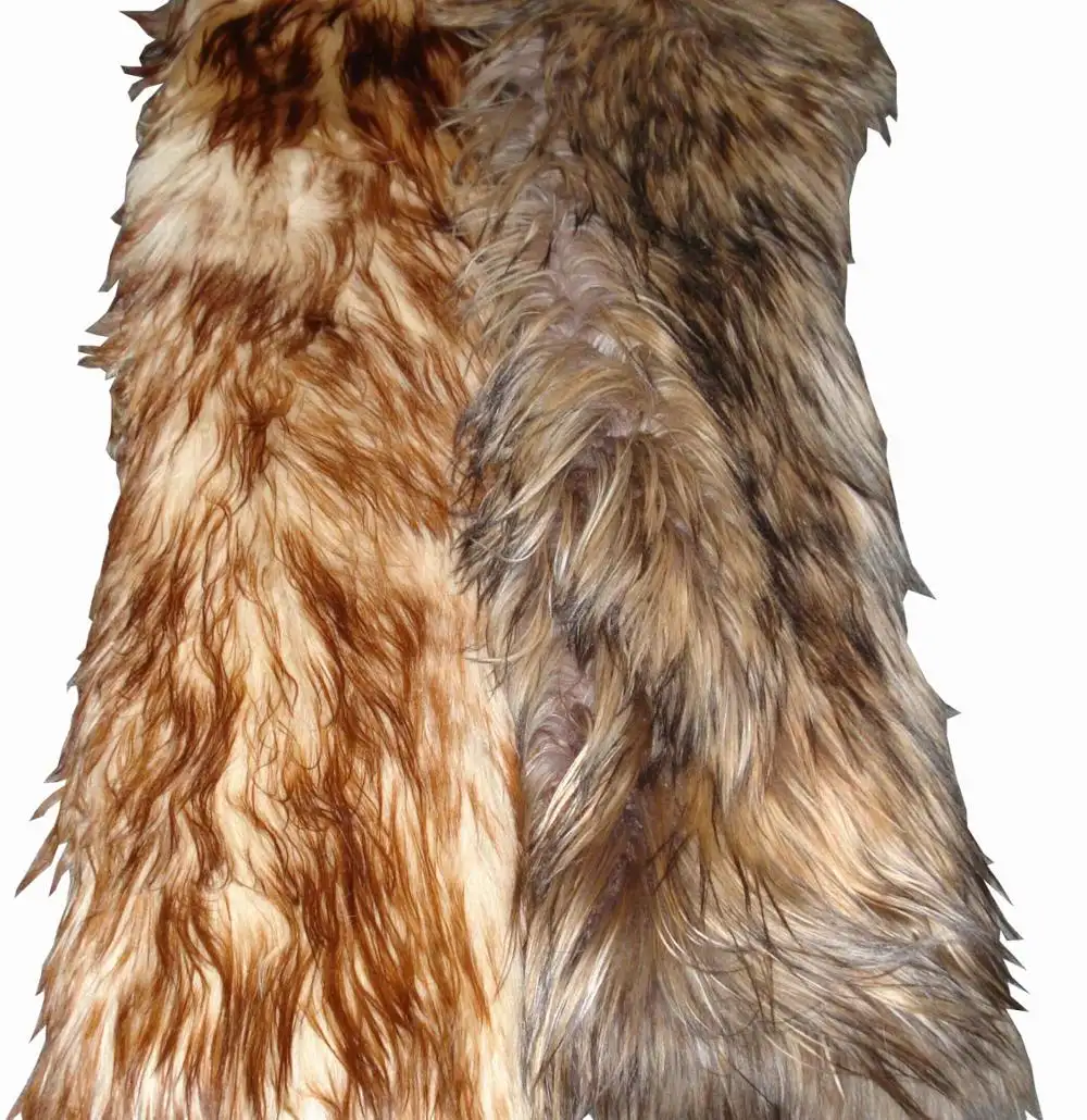 Langes Haar Mongolian Lamb Fur Garment Schal Kragen Verwenden Sie Ziegenleder Pelzfarben mit Schnees pitzen