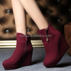 Newest Styles <strong>Wedge</strong> Designs Haldf <strong>Boots</strong> CP6700 - Product Image 5