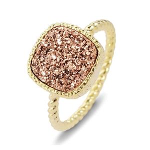 مجوهرات مخصصة مطلية بالذهب عيار 18 قيراط بتصميمات حجر واحد خواتم فضة خاتم درزي مجوهرات نسائية - Product Image 5