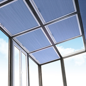 Zstarr Hướng dẫn sử dụng Push Pull Rod Màn gấp Trần Rèm Shades Sun trang trí nội thất Rèm tổ ong di động Skylight rèm - Product Image 1