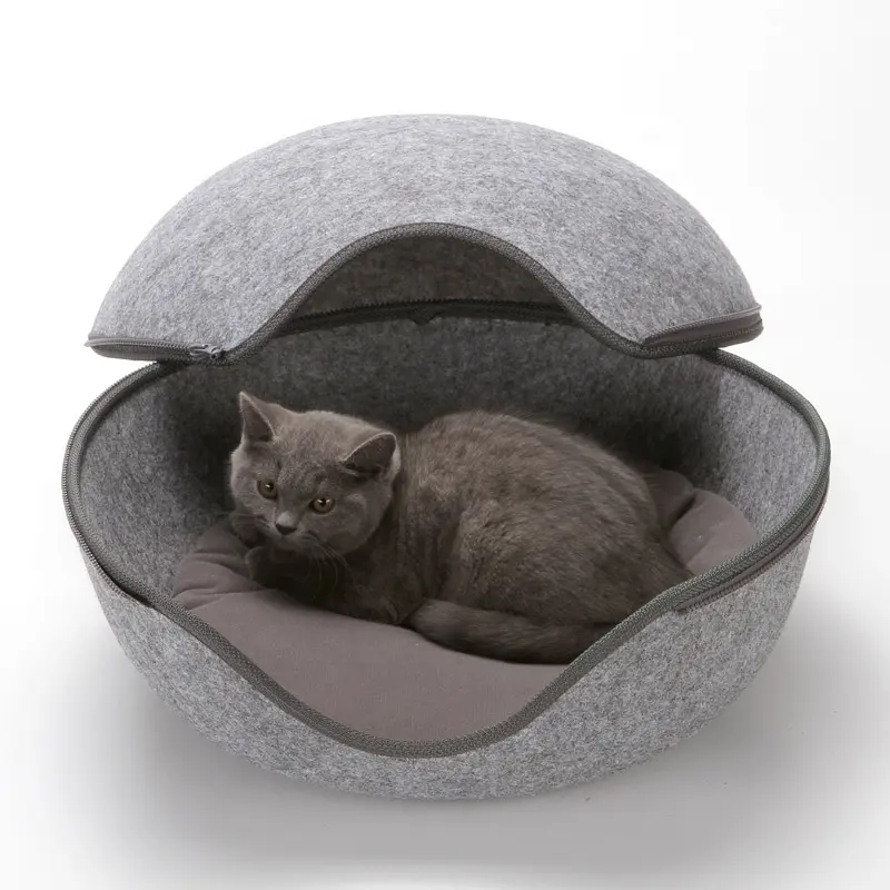 Tempat Tidur Kucing Gaya Baru Harga Pabrik Bentuk Telur Terasa Hangat Tempat Tidur Hewan Peliharaan Kandang Anjing Rumah Kucing Sarang Anak Anjing Sarang Tidur