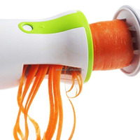 Spiralizer, handmatig, milieuvriendelijk, herbruikbaar, ABS roestvrij staal, LFGB gecertificeerd, fruit- en groentesnijder, twister, schilmes, rasp