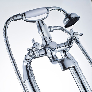 Free Standing <span class=keywords><strong>vasca</strong></span> da bagno rubinetto <span class=keywords><strong>miscelatore</strong></span> rubinetto <span class=keywords><strong>vasca</strong></span> <span class=keywords><strong>con</strong></span> doccia a mano, antico bagno Free Standing doccia rubinetto - Product Image 2