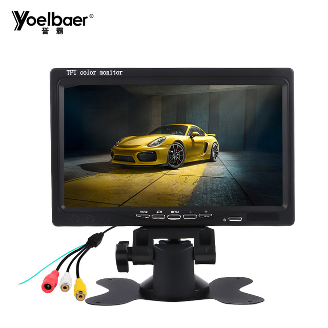 Car Monitor 7" Digital Color TFT 16:9 LCD Reverse Monitor with Bracket Holder
