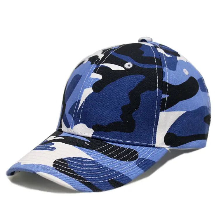 plain blank green/blue camouflage cap camo baseball cap